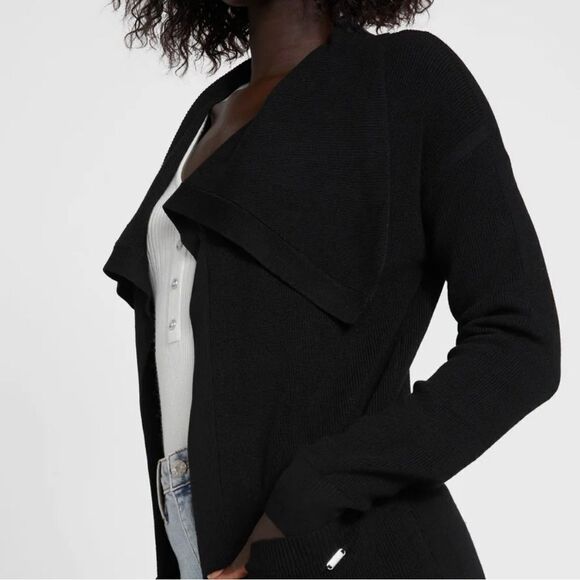 Guess women’s Maidan longline cardigan in black - Picture 2 of 7